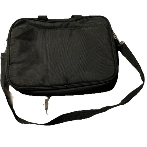 Gray and Black Laptop Bag with Adjustable Strap and Multiple Compartments - Picture 7 of 7